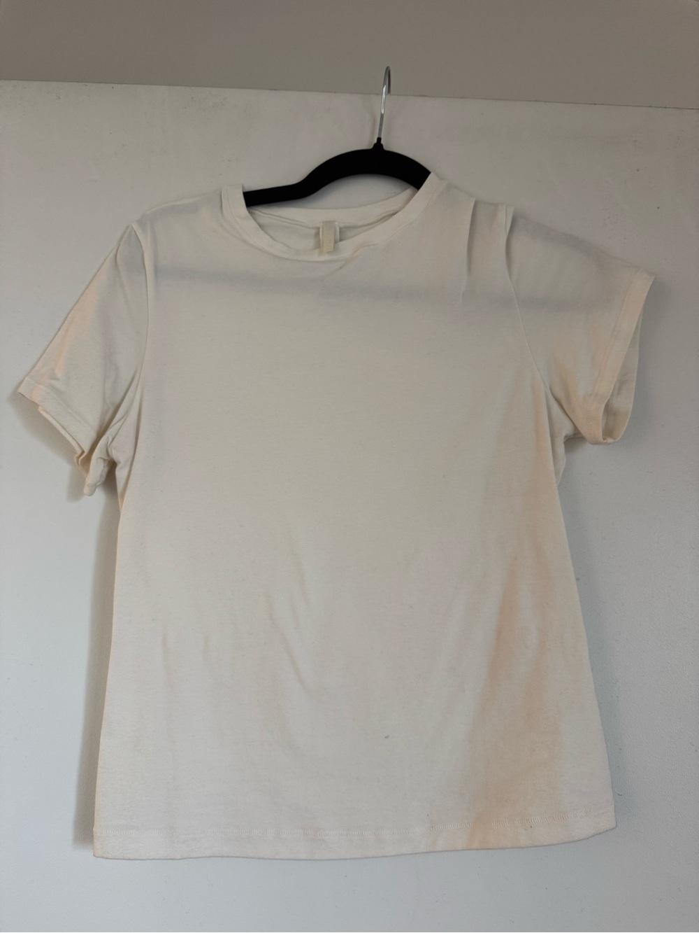 Skims Fits Everybody Classic Crew Neck Tee in Off-White NWOT